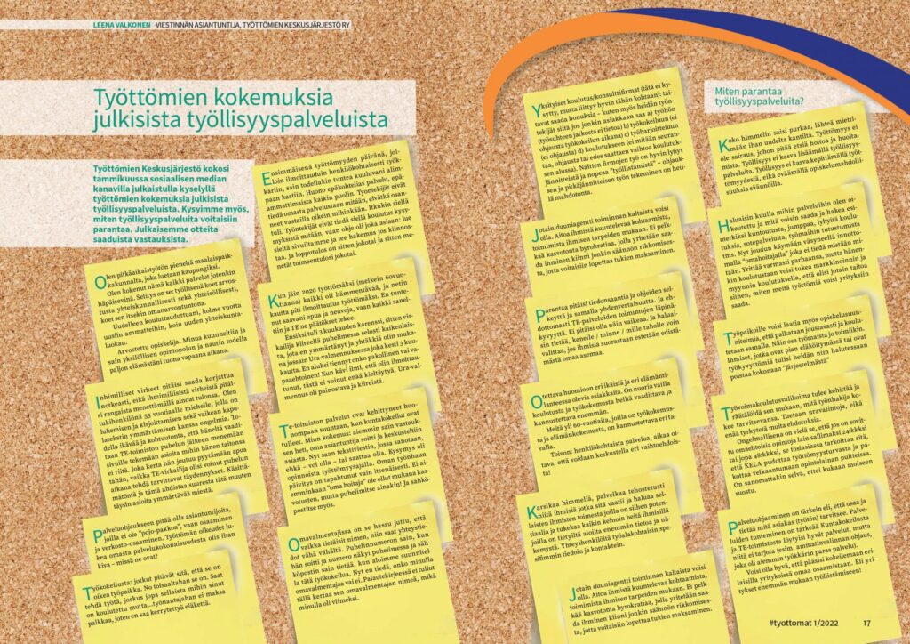 Työttömien kokemuksia julkisista työllisyyspalveluista