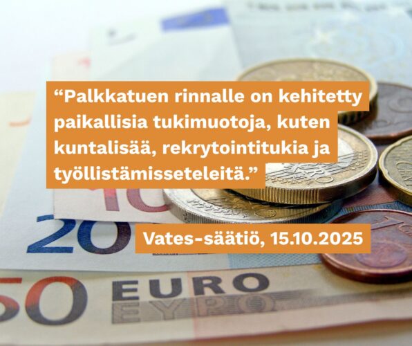 Palkkatuen myöntäminen keskeytynyt useilla työllisyysalueilla – paikallisia tukimuotoja kehitetty tilalle 